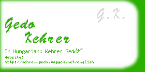 gedo kehrer business card